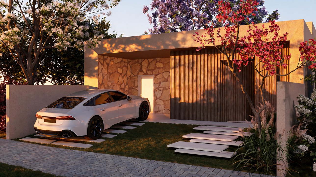 Casa térrea moderna para lote 8x20