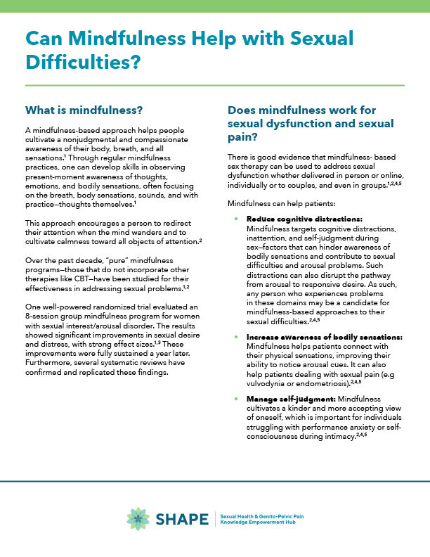 Can Mindfulness Help with Sexual Difficulties?