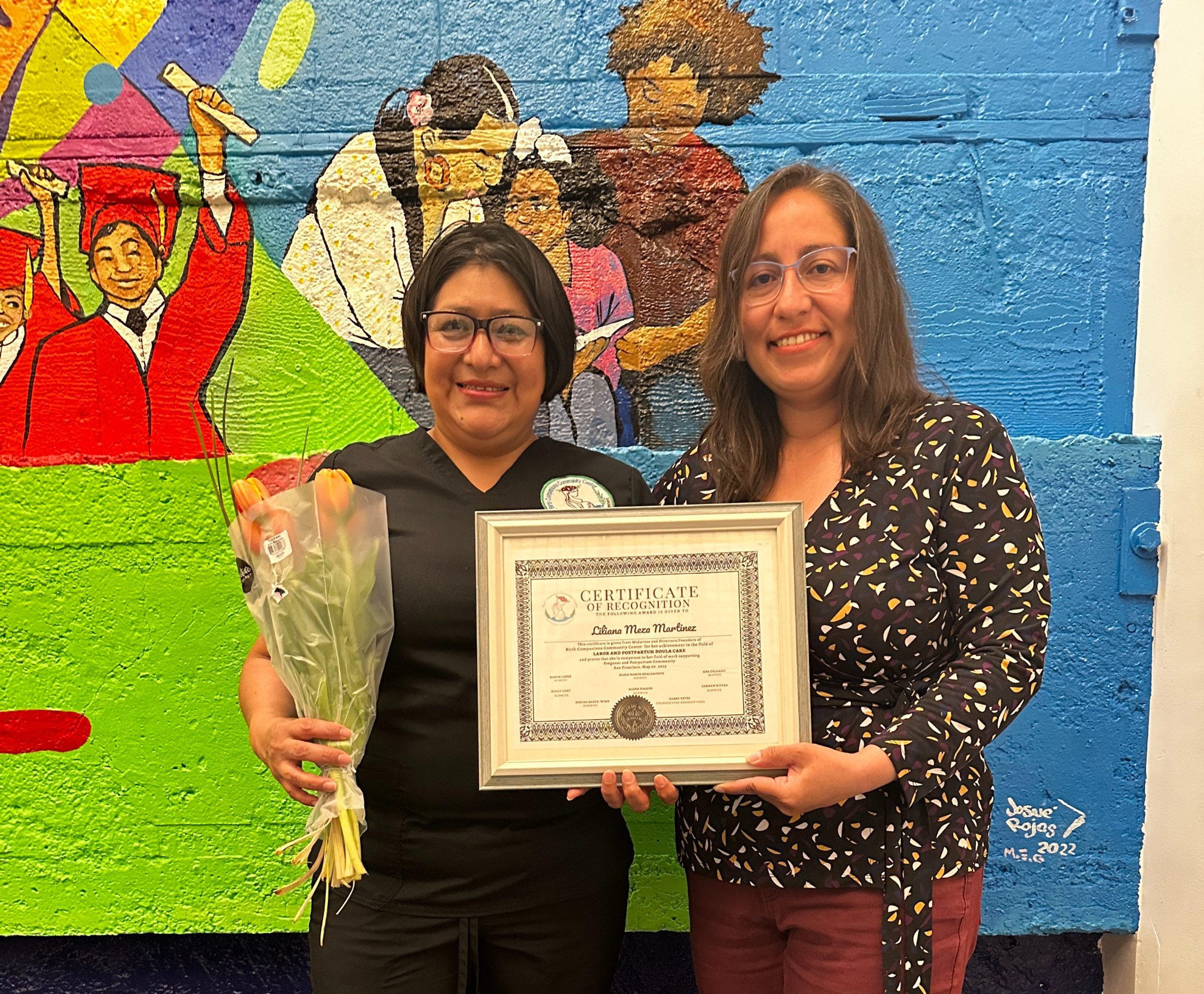 Compass mother of two receives her Doula certification with the support