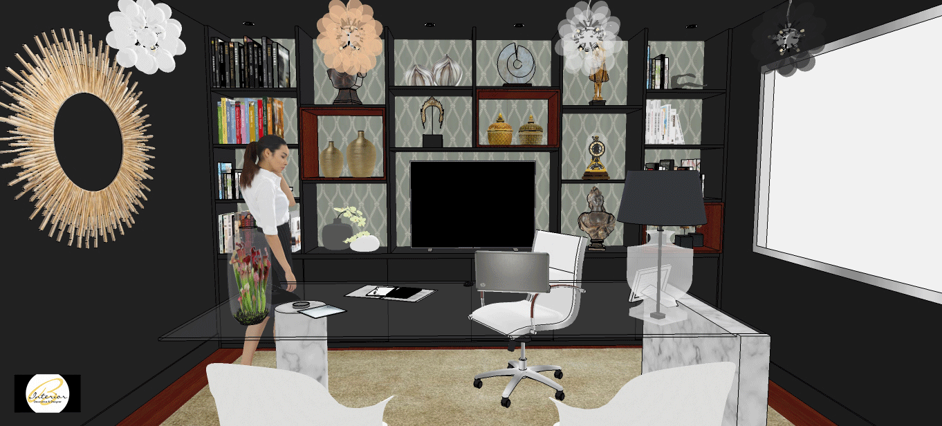 #designdemobilier #3D #amenagementdebureau #decor #deco #decoration #architecturedinterieur #bureau #contemporain #boudoir