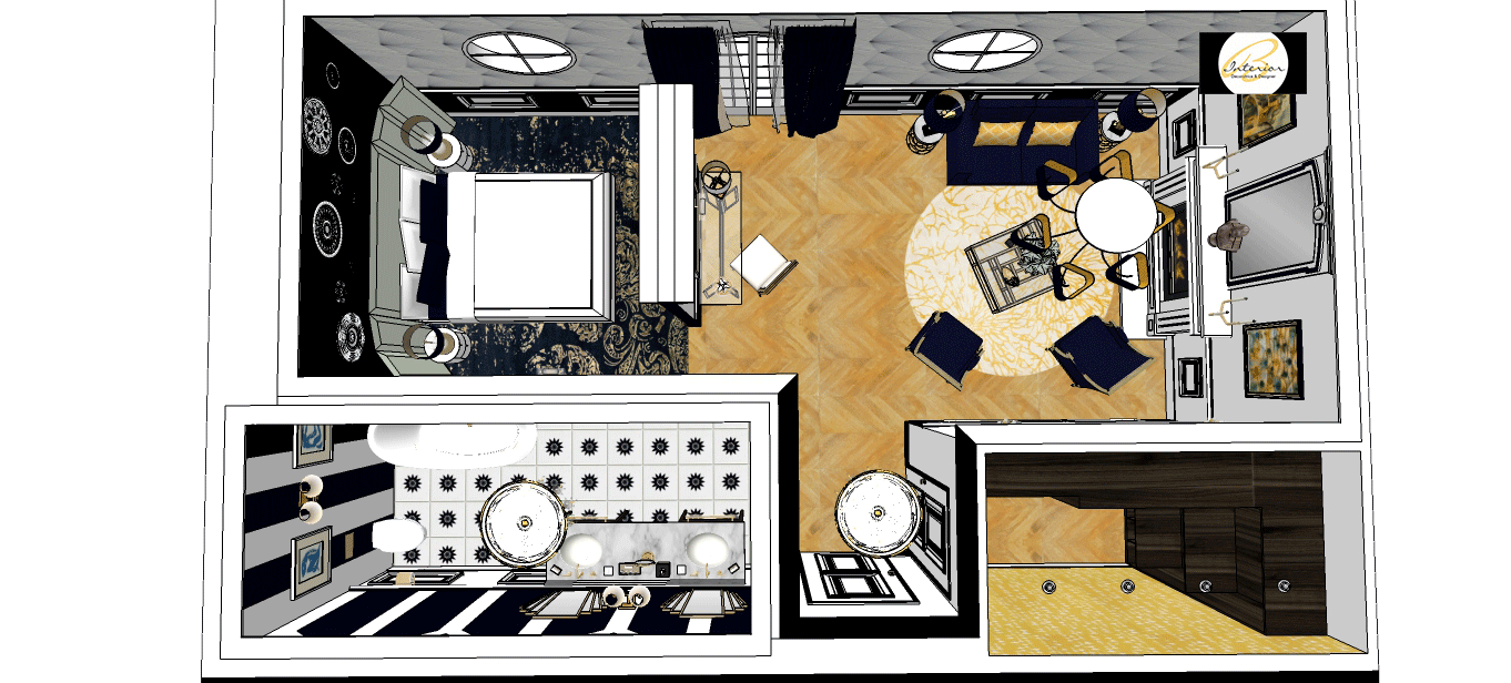 #hôtel #3D #amenagementdhôtel #decor #deco #decoration #architecturedinterieur #suite #chambre #contemporain #boudoir #hausmannien #styleparisien