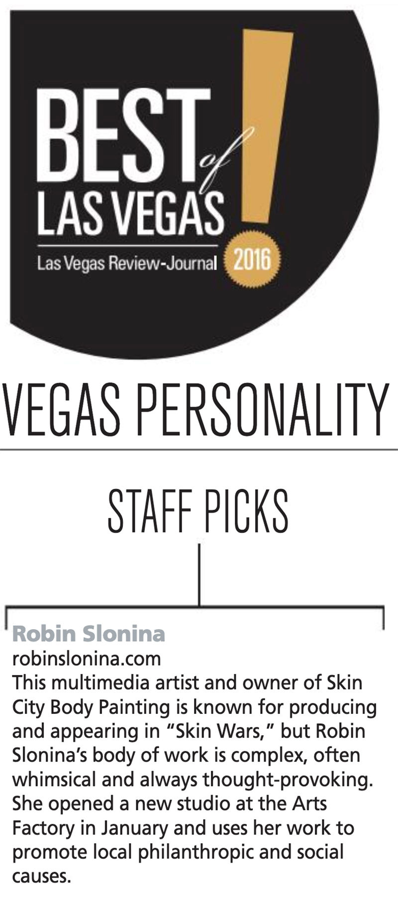 Robin Slonina Best of Las Vegas 2016