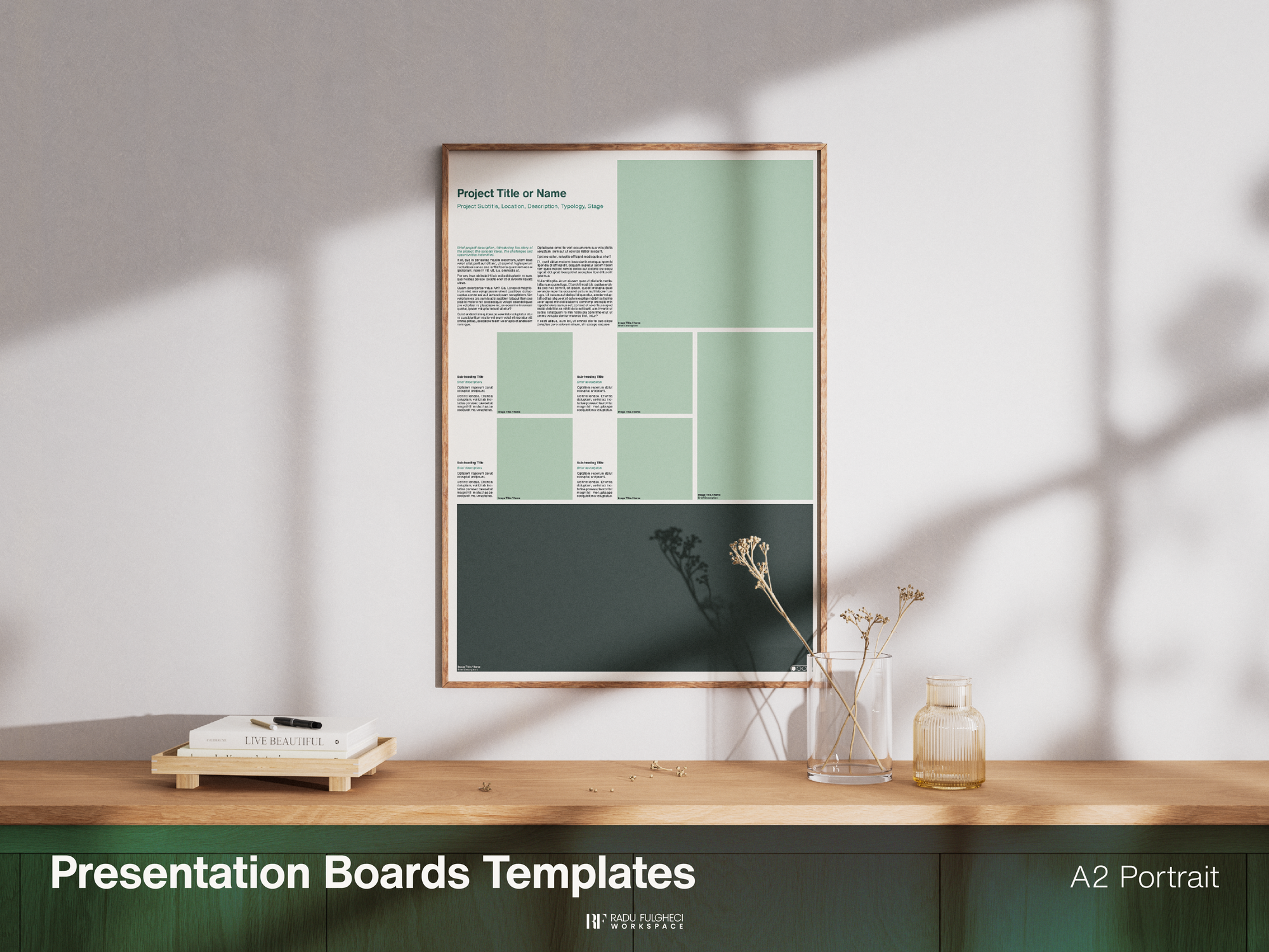 Presentation Boards Template - A2 - Portrait