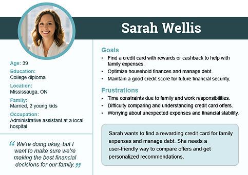 Persona overview for Sarah