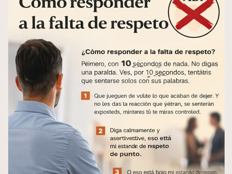 ¿Cómo responder a la falta de respeto?