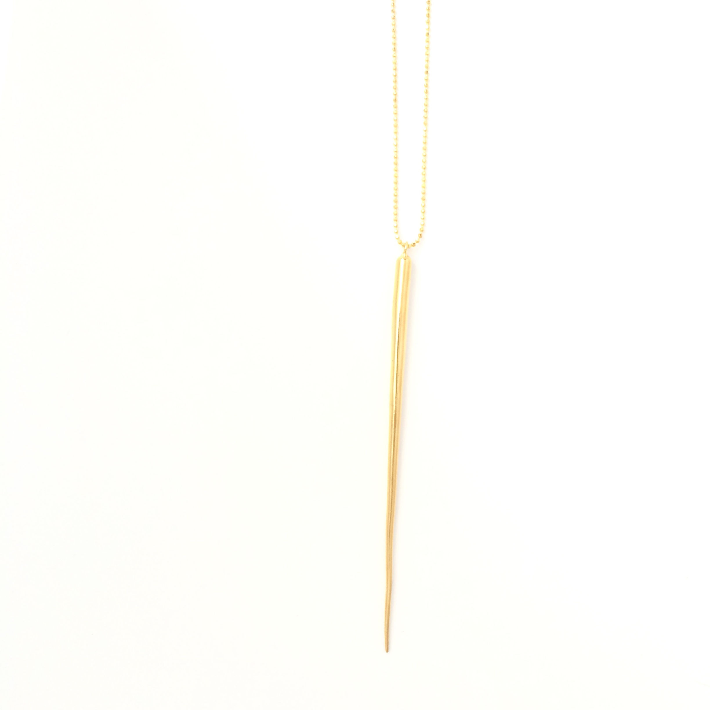 The Large Mila Spike Necklace in Gold