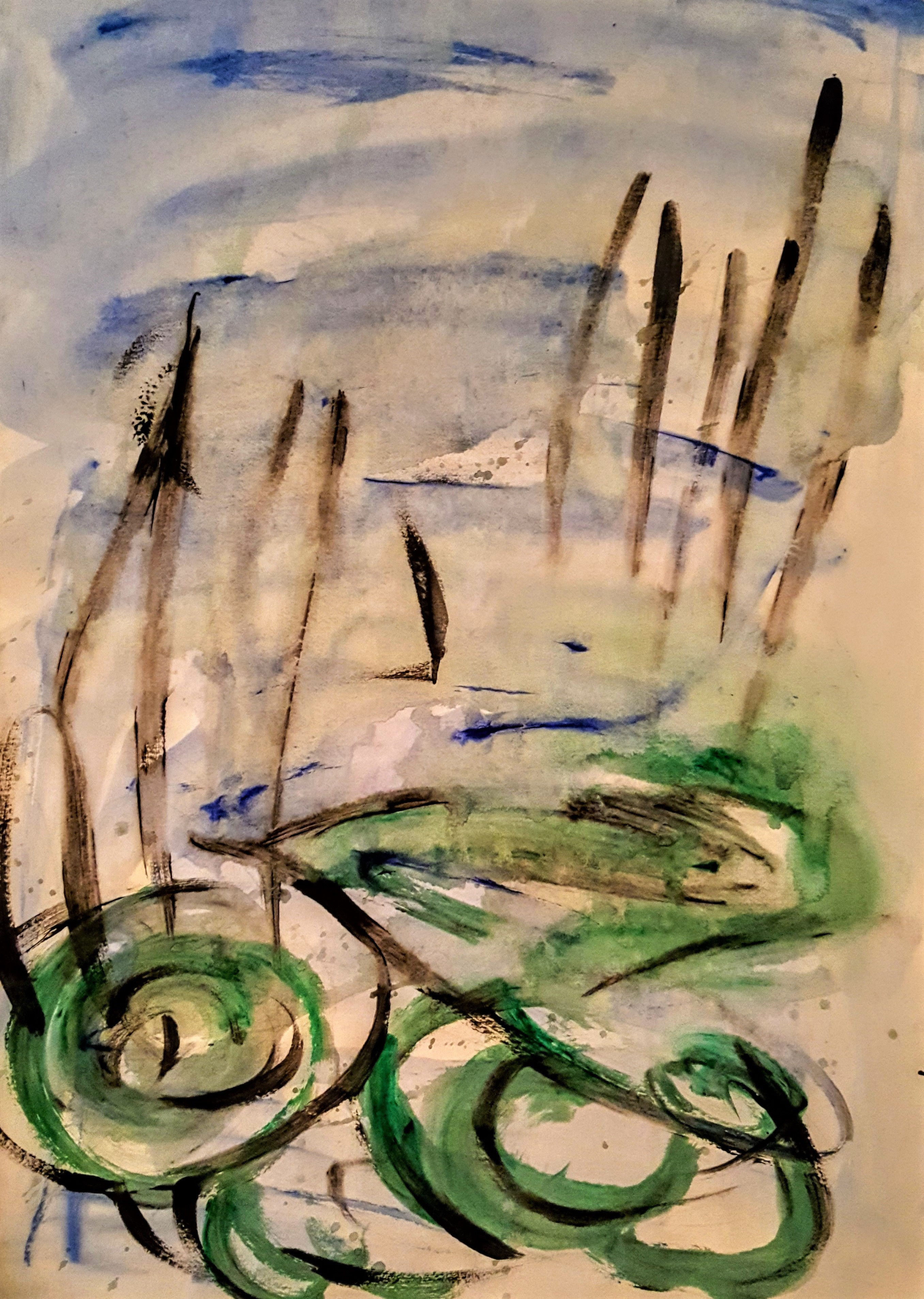 Reeds by Edge of Water