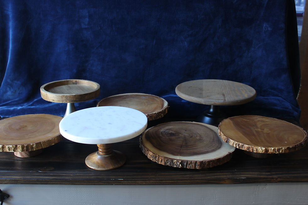 wooden cake stand collection
