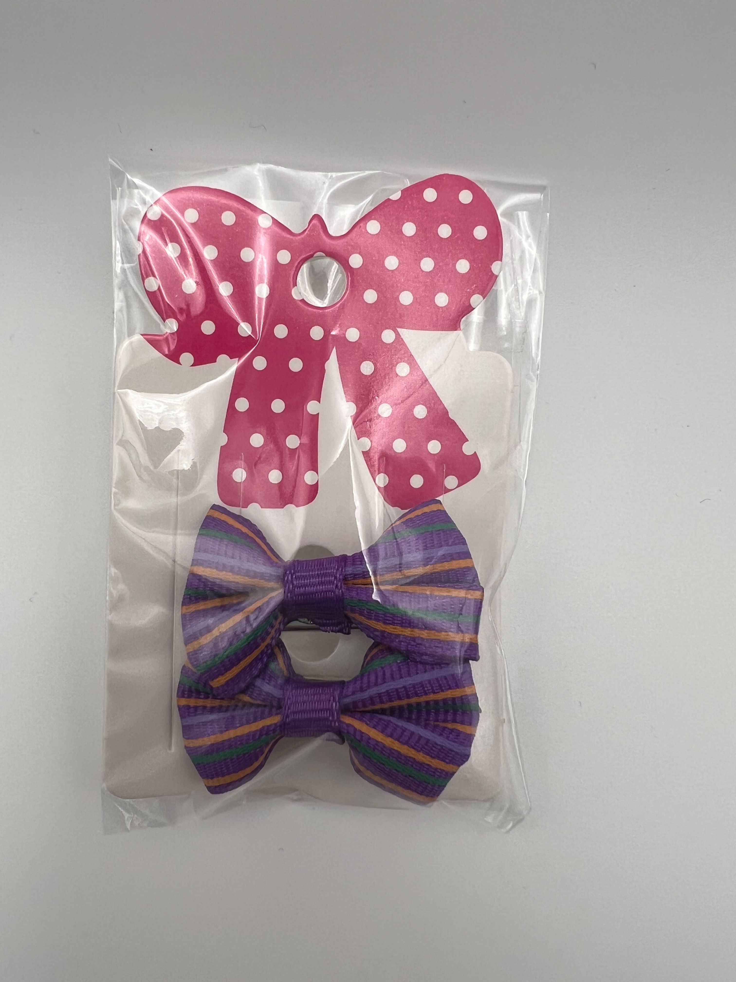 Purple Stripe Hairbow
