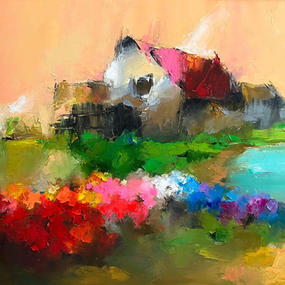 _Village Pond__80x90 cm_Oil on canvas.jpeg