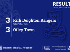 Match Report: Rangers 3 v 3 Otley Town