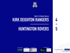 Report: Rangers 4 v 5 Huntington Rovers