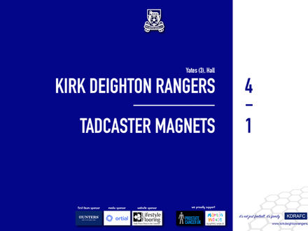 Report: Rangers 4 v 1 Tadcaster Magnets