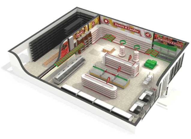 store interior and navigation design