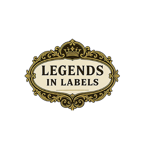 Legends in Labels logo for collectible art, custom artwork and unique statement pieces.