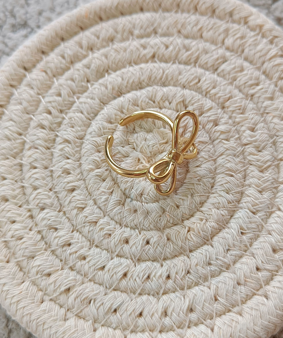 Thumbnail: Ring butterfly bow - goud