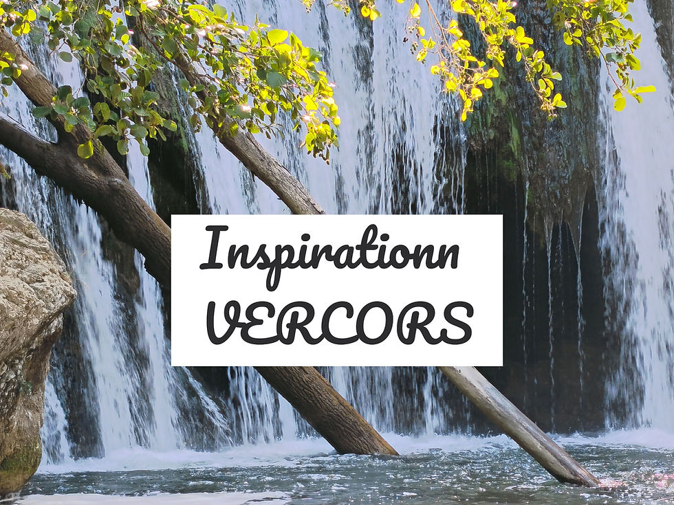 Cascade naturelle en Isère, source d'inspiration pour bijoux et objets en pâte polymère.