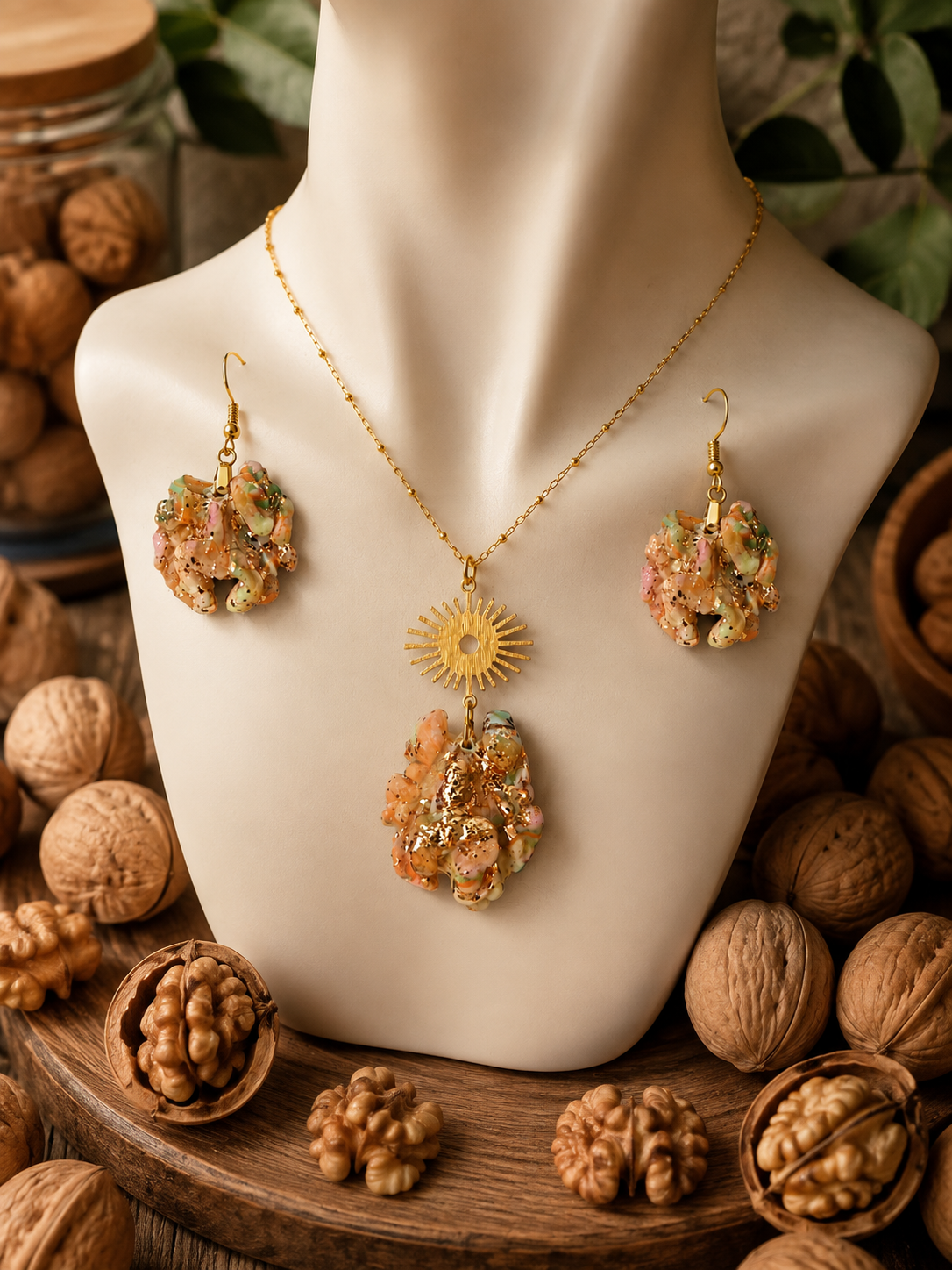 Parure Speciale vercors team : boucles et collier assortis
