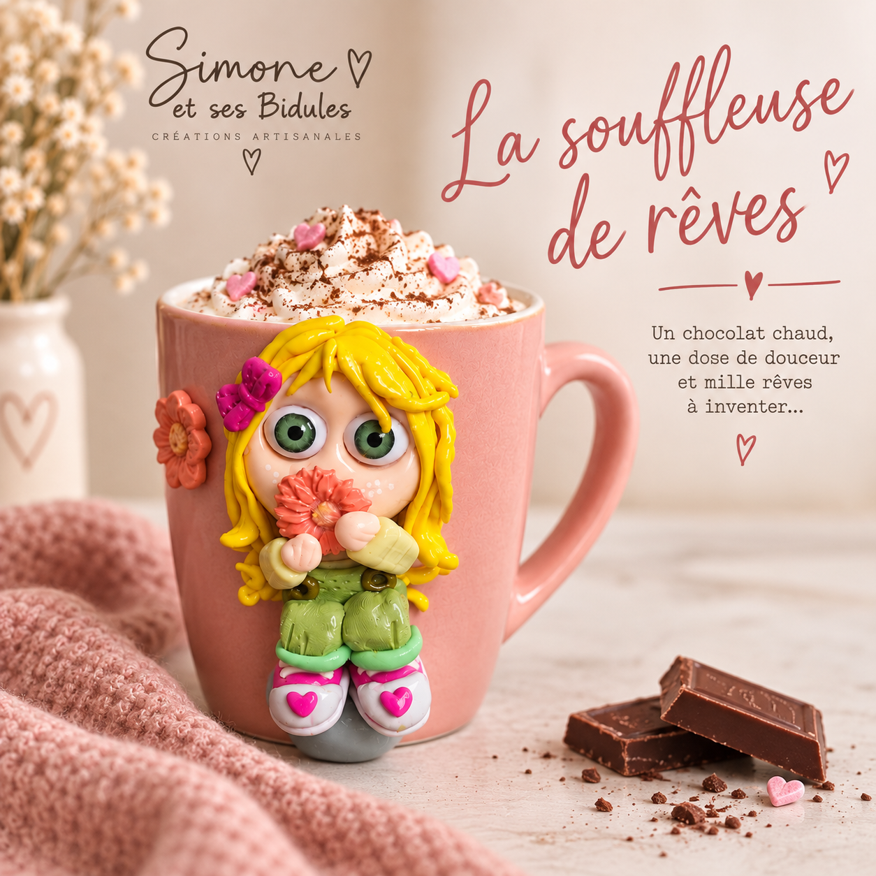 Tasse la Souffleuse de rêve argile polymere