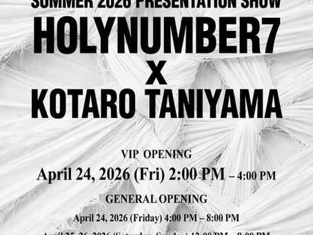 홀리넘버세븐, 일본 디자이너 코타로 타니야마와 협업 팝업 개최