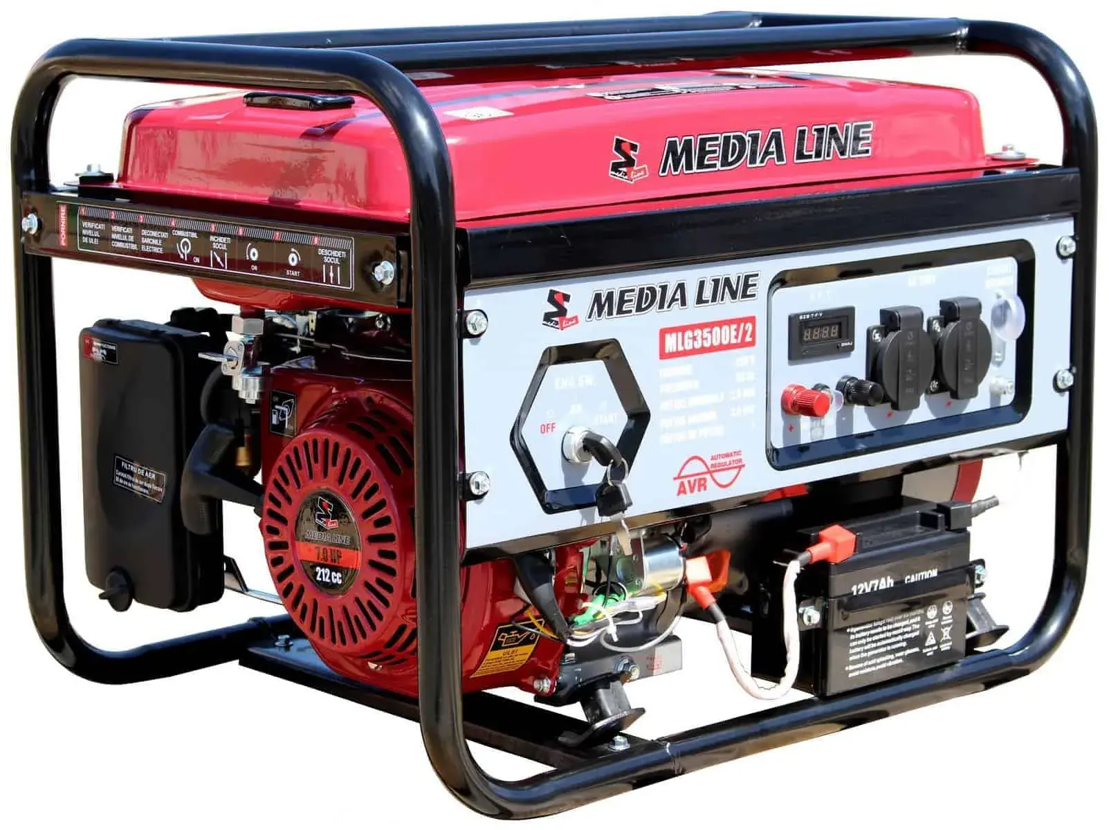 Generator de curent MLG 3500E/2, 230V, 3kVA, 7CP, benzina, Pornire electrica