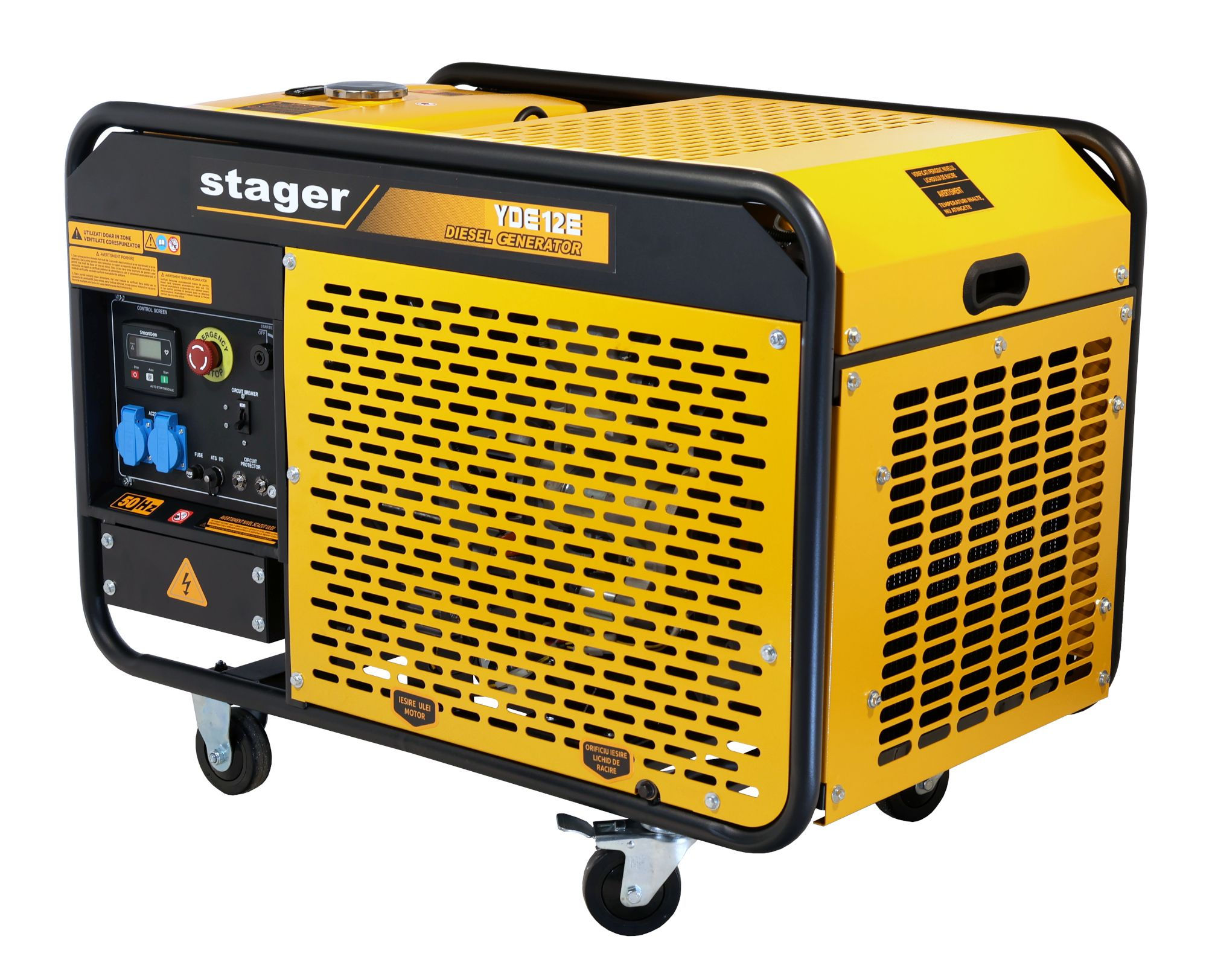 Stager YDE12E Generator open-frame 10kVA, 39A, 3000rpm, monofazat, diesel