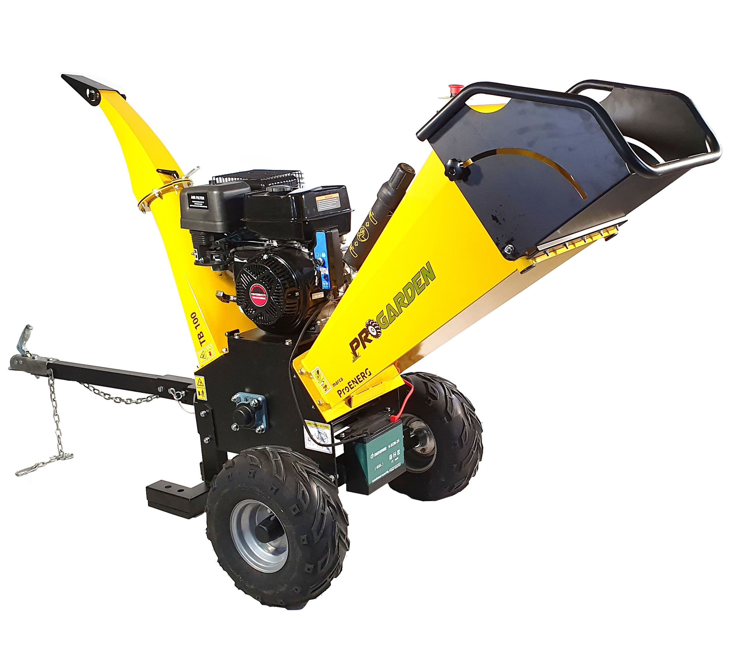 Tocator resturi vegetale ProGARDEN TB100E, 12CP, benzina, 6mc/h, 65-100mm