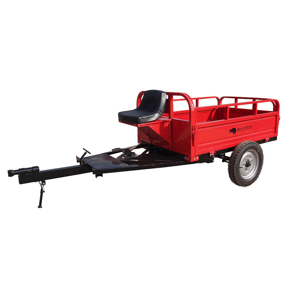 Miniatură: Remorca motocultor BTA-600R, capacitate 600 kg, dim. 1.400 x 1.000 x 500 cm