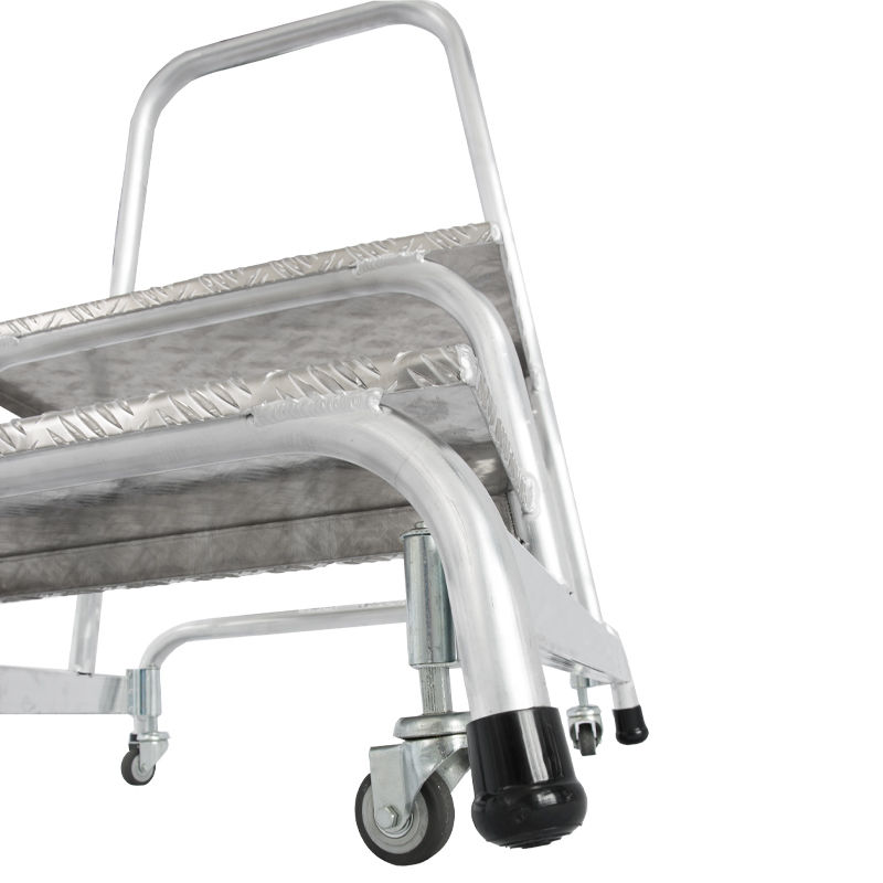 Miniatură: Platforma cu podest si maner frontal Krause, 2 trepte, mobila, H de lucru 2.42m