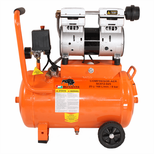 Compresor electric fara ulei bisonte SC012025, debit aer 168 l/min