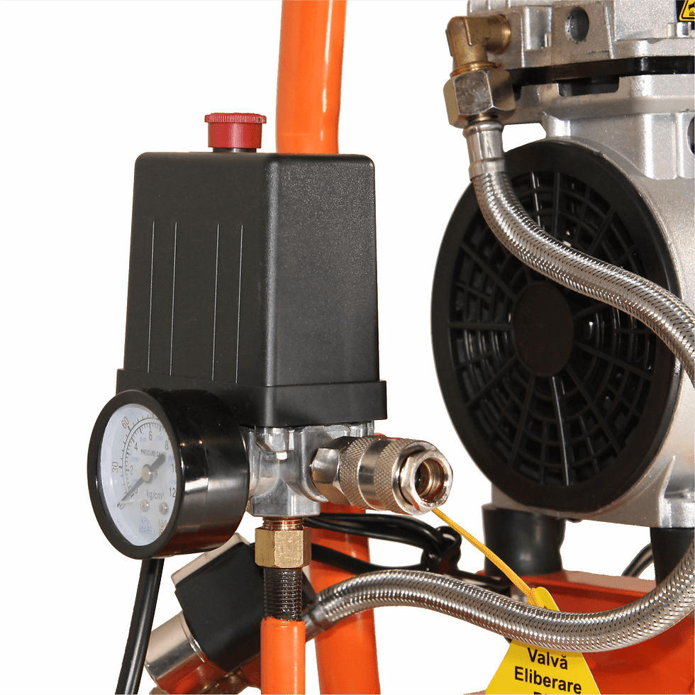 Miniatură: RESIGILAT - Compresor electric fara ulei bisonte SC008-009, debit aer 94 l/min