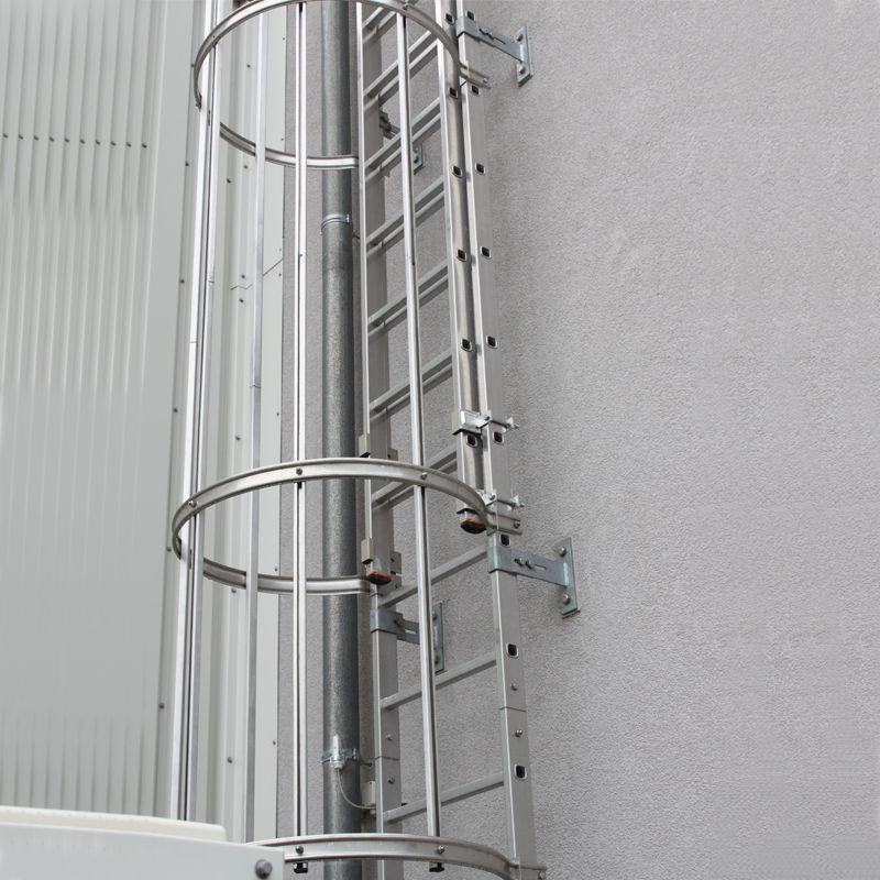 Miniatură: Scara KRAUSE de acces / evacuare / incendiu, otel zincat, 10,92 m