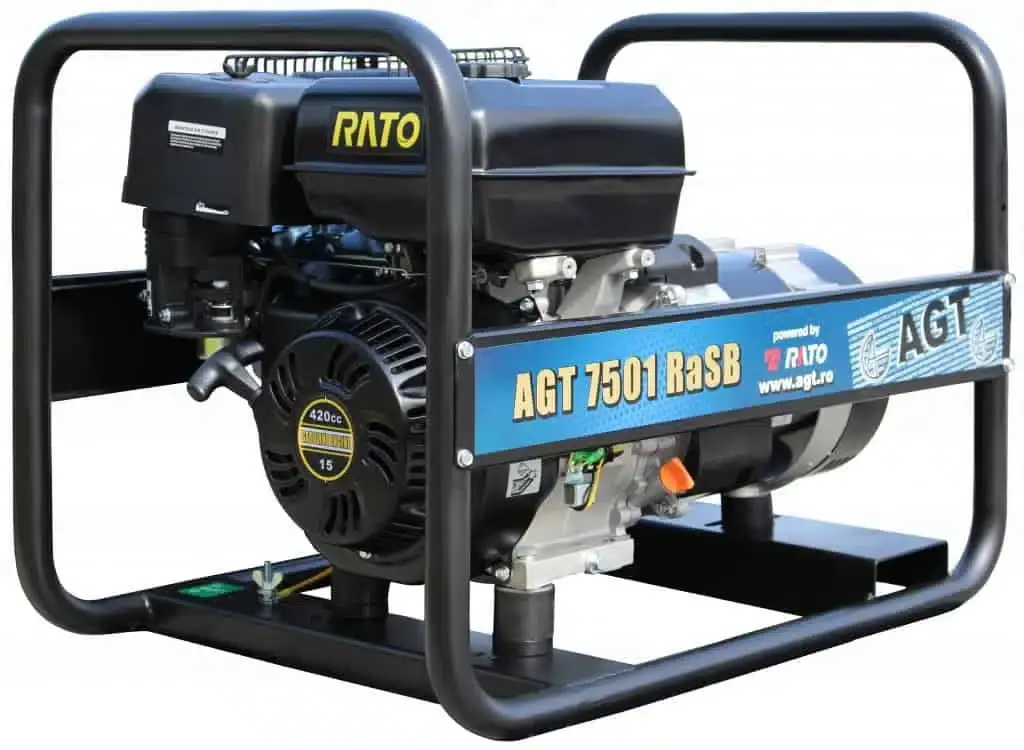 Generator de curent monofazat AGT 7501 RaSB cu motor RATO, 6.4 kVA, benzina