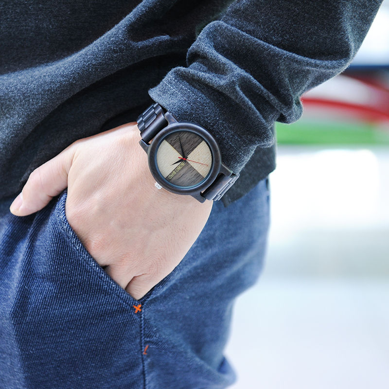 BOBO BIRD brand mens wood band wood watch with factory price - bobobird.com