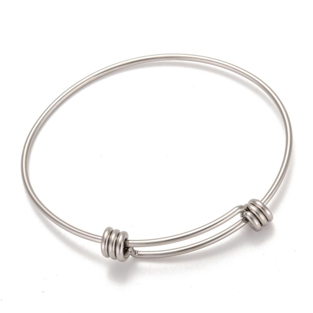 304 Stainless Steel Expandable Bangle Making 1 x Bangle