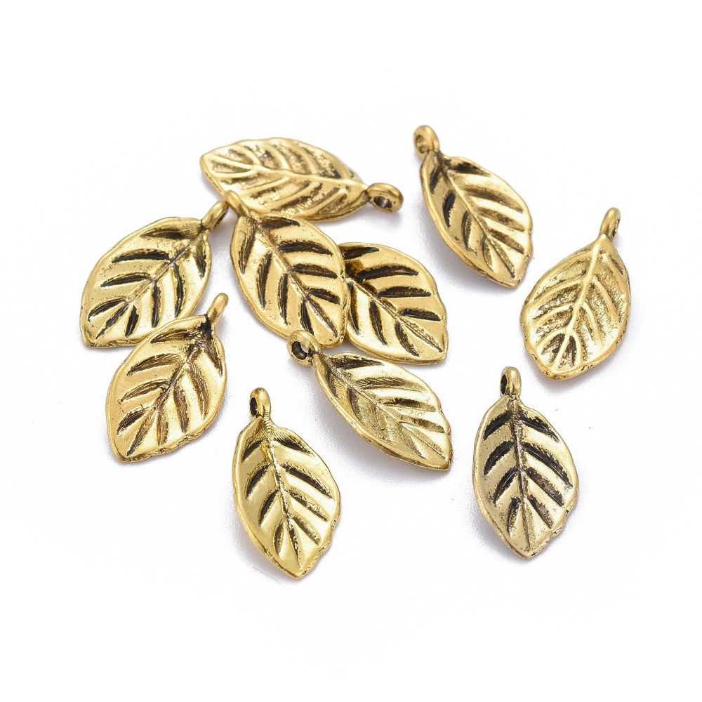 16x8mm Antique Golden Tibetan Style Pendant, Charms 10pcs