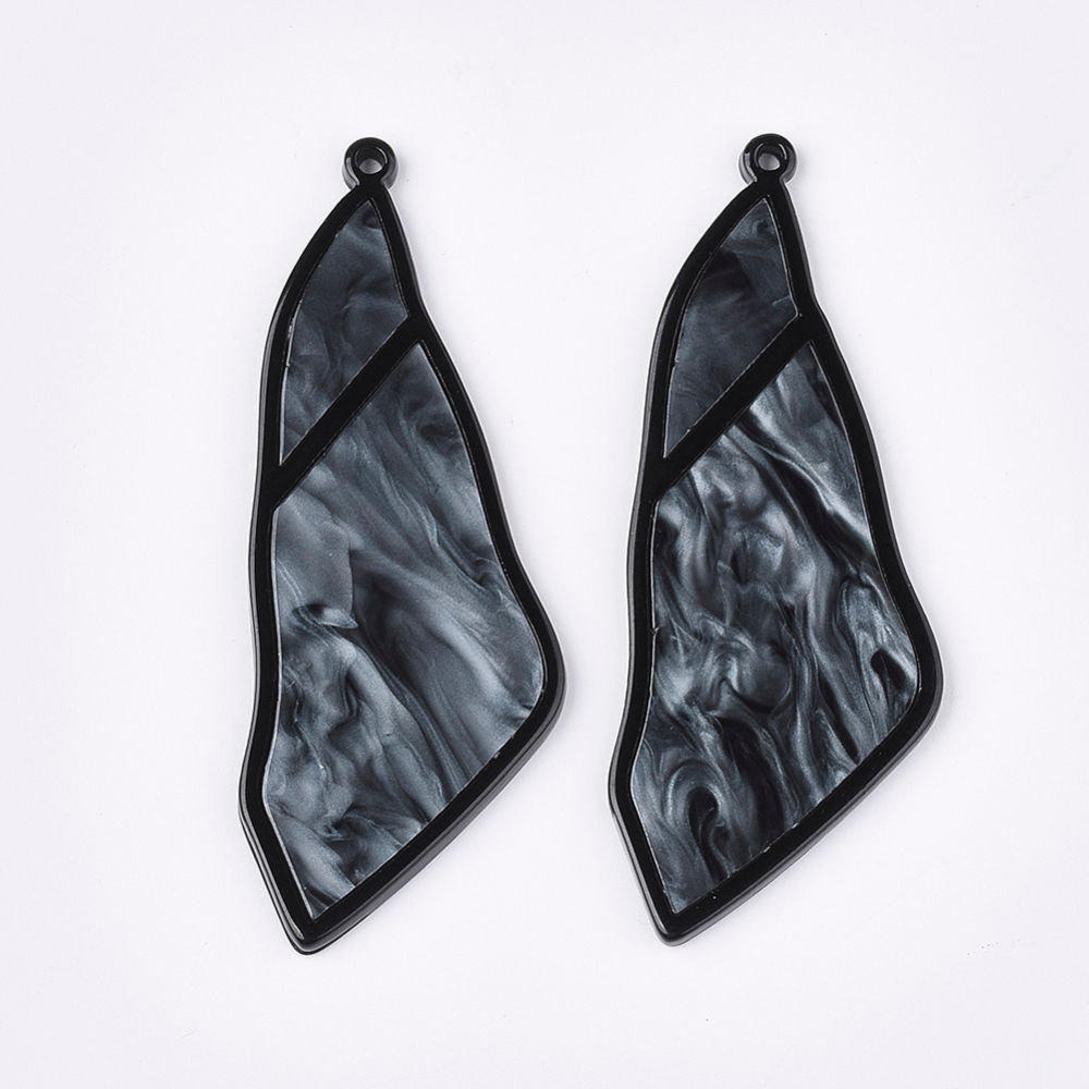 Resin Slate Pendant 78x30mm 1pc