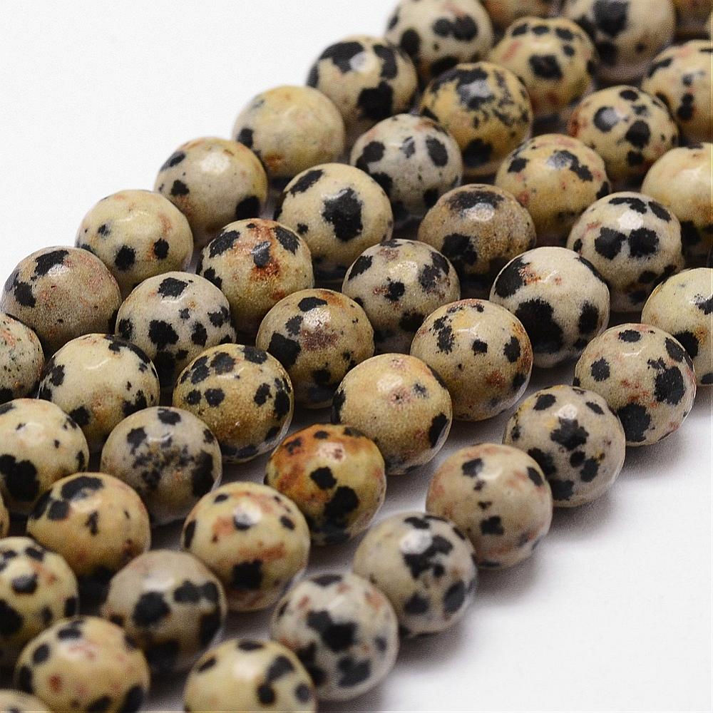 8MM Dalmation Jasper Round Gemstone Beads.