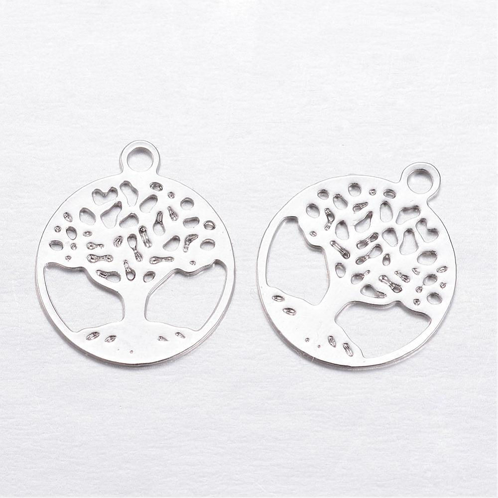 11.5X10MM Brass Tree of Life Charms 20pcs