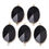 Thumbnail: Natural Black Stone Links Connector Pendant  with Gold Edge 1pc