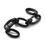 Thumbnail: Black Acrylic Cable Chain 19.5mm x 35mm 6mm Thick 1 Strand 39.37' long