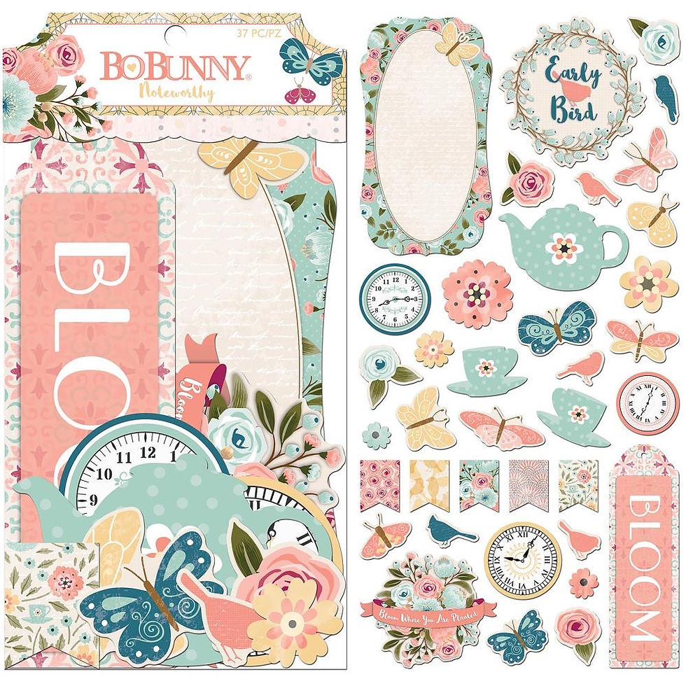 Early Bird Noteworthy Die-Cuts 37/Pkg