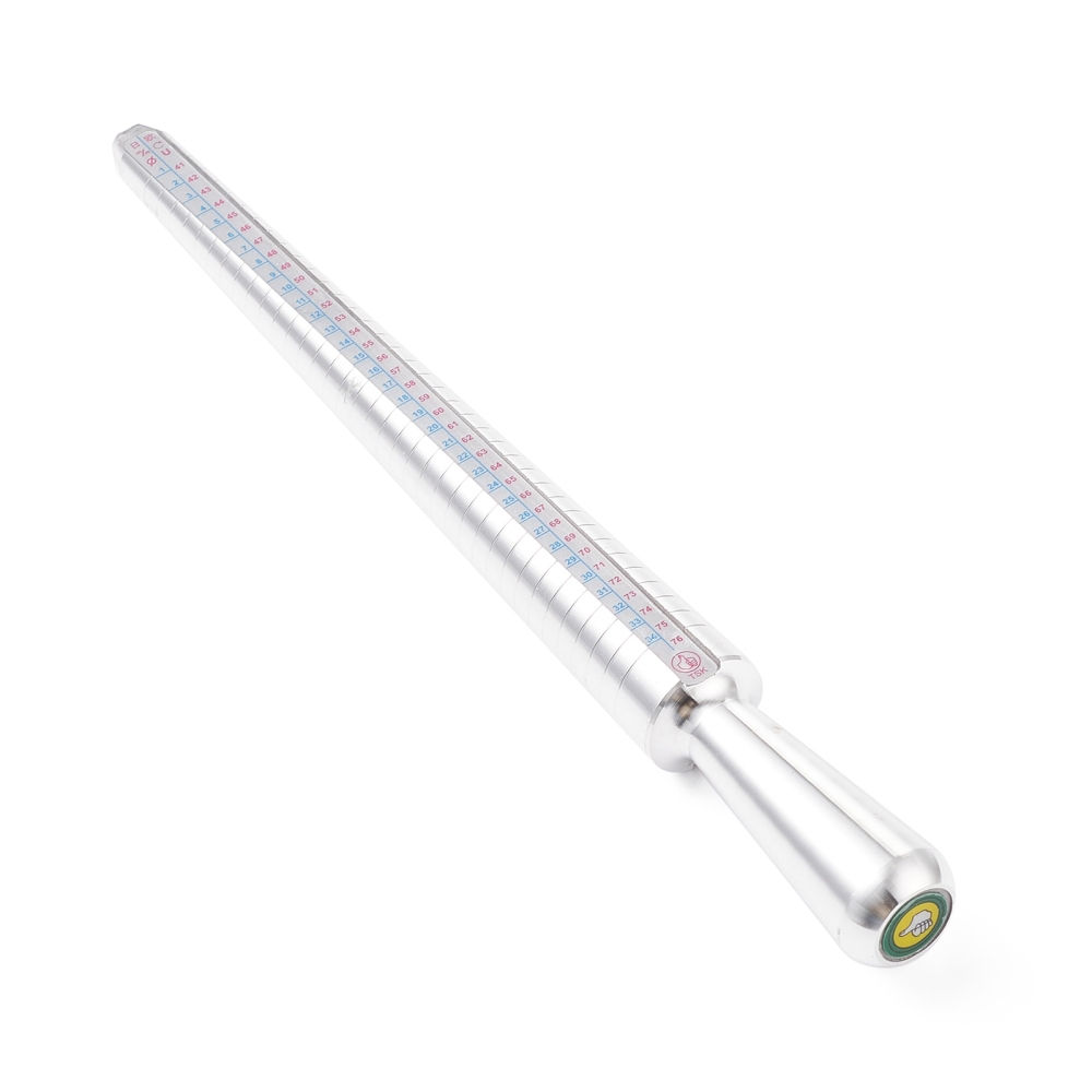 Silver Aluminum Jewellery Ring Size Measure Stick