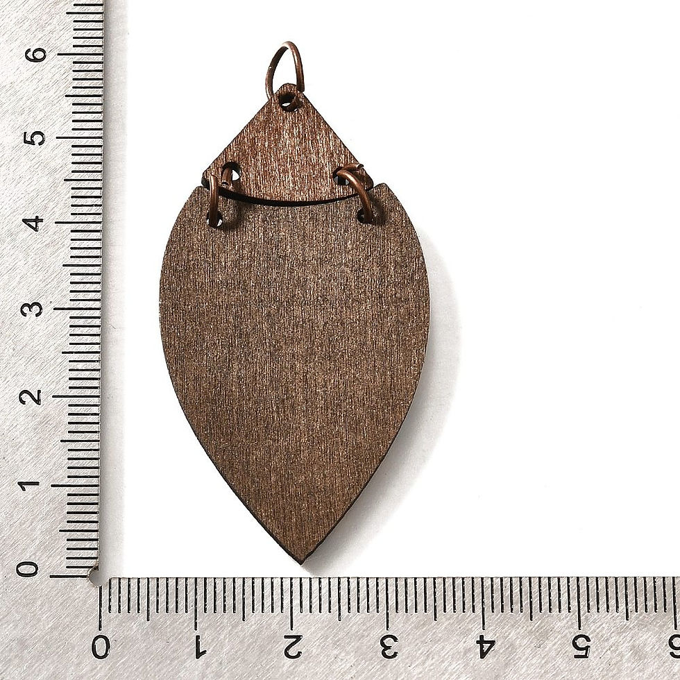 Thumbnail: Printed Poplar Wood Big Pendants – Horse Eye Charms – Sandy Brown (4pc pack)
