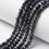 Thumbnail: 10MM Opaque Solid Black Glass Faceted Rondelle Beads 16' Strand