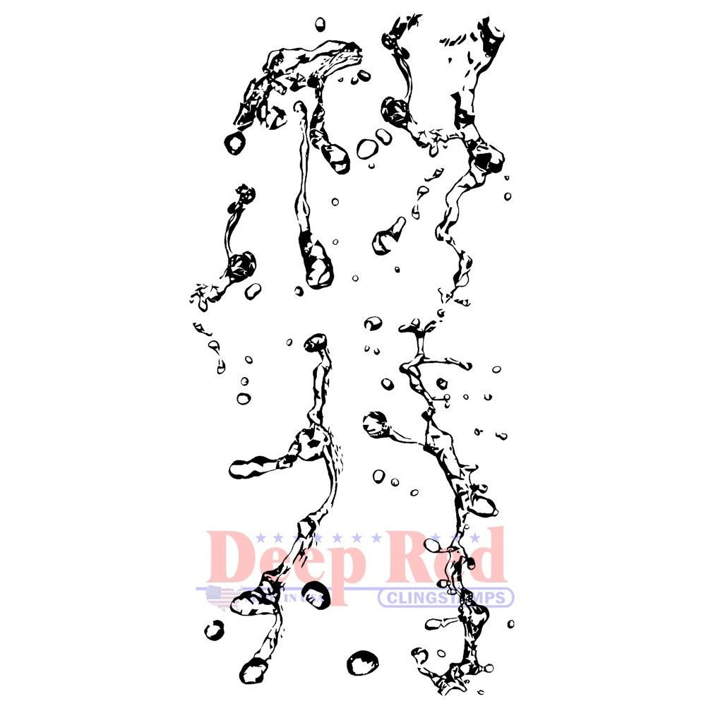 DEEP RED STAMPS-Cling Stamp - Water Splash
