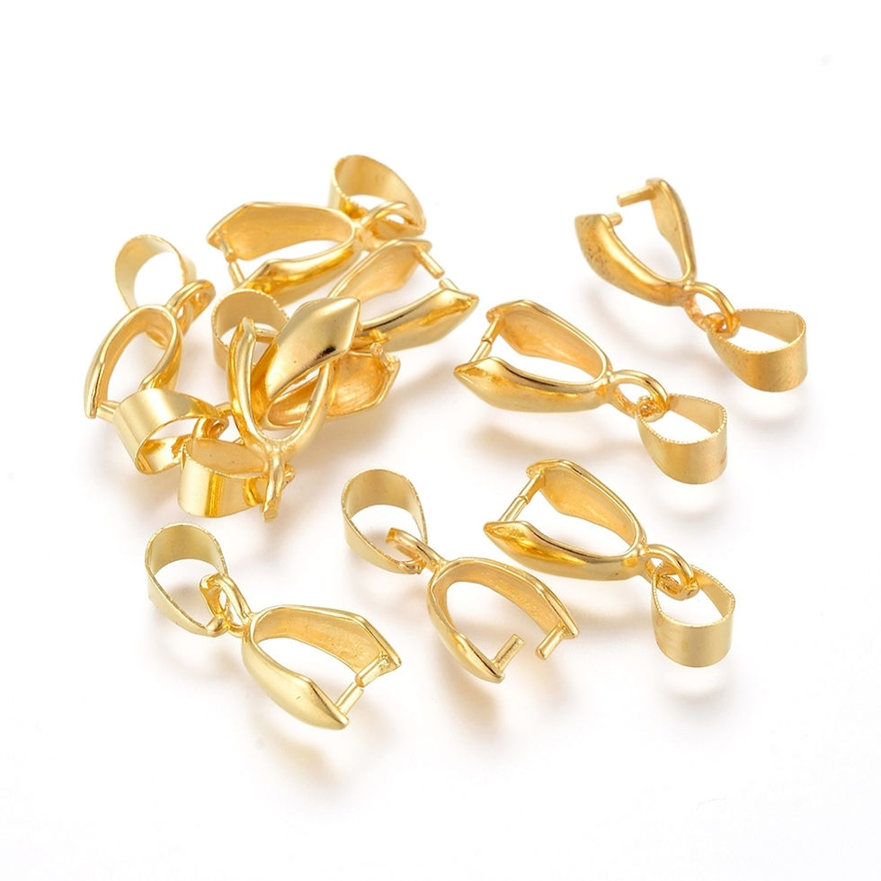 Thumbnail: 20MM Brass Ice Pick and Pinch Bails, Golden 10pcs