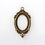 Thumbnail: Antique Bronze Oval Bezel Tray Pendant 5 Pieces