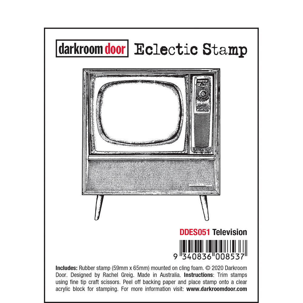 Darkroom Door - "Television" Eclectic Rubber Stamp