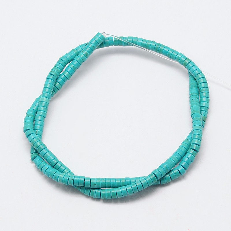 8x4MM Synthetic Turquoise Heshi Beads 15.7' Strand